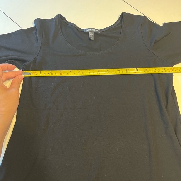 Eileen Fisher small solid black tunic - Picture 6 of 7